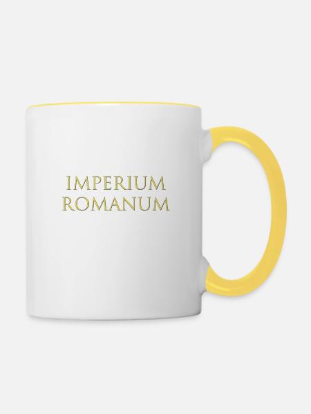 Römisches Reich - Tasse zweifarbig - Weiß/Gelb