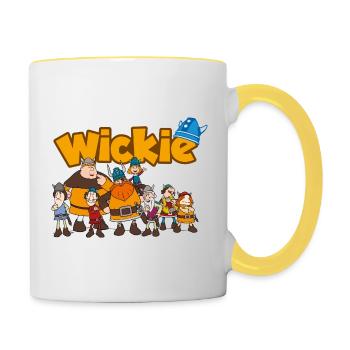 Wickie Und Die Starken Männer Mit Den Wikingern - Tasse zweifarbig - Weiß/Gelb - Rechts