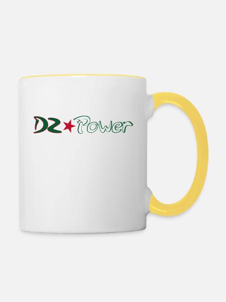 DZ Leistung - Tasse zweifarbig - Weiß/Gelb