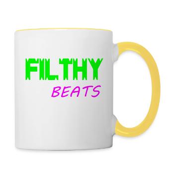 Filthy beats - Contrasting Mug - white/yellow - Right
