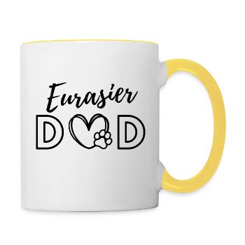 Eurasier DAD - Tasse zweifarbig - Weiß/Gelb - Rechts