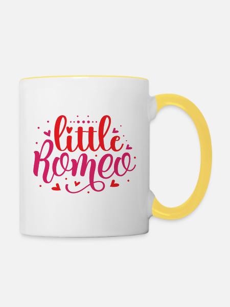 Little romeo - Tasse zweifarbig - Weiß/Gelb
