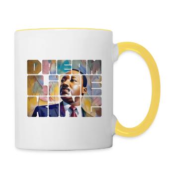 Martin Luther King Jr Day I Have a Dream MLK Day - Contrasting Mug - white/yellow - Right