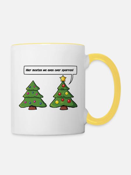 Tannenbaum Sparringspartner - Tasse zweifarbig - Weiß/Gelb