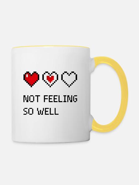 Kern-Pixel-Trio - Tasse zweifarbig - Weiß/Gelb