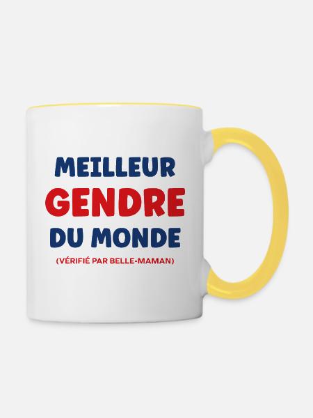 Schwiegersohn - Tasse zweifarbig - Weiß/Gelb