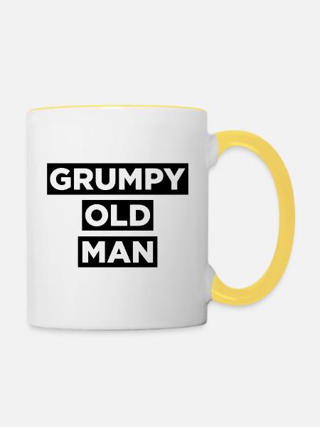 MÜRRISCHER ALTER MANN - Tasse zweifarbig - Weiß/Gelb