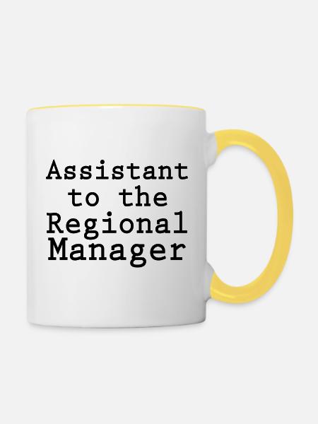 Assistent der Regionalmanager-Familie - Tasse zweifarbig - Weiß/Gelb