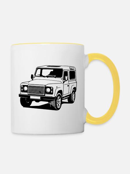Defender - Tasse zweifarbig - Weiß/Gelb