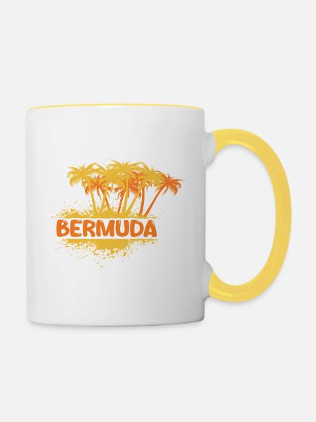 Sonne Bermuda - Tasse zweifarbig - Weiß/Gelb