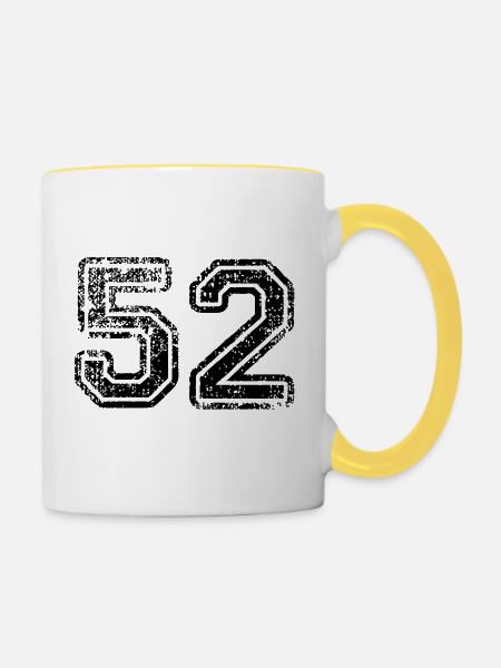 52 - Tasse zweifarbig - Weiß/Gelb