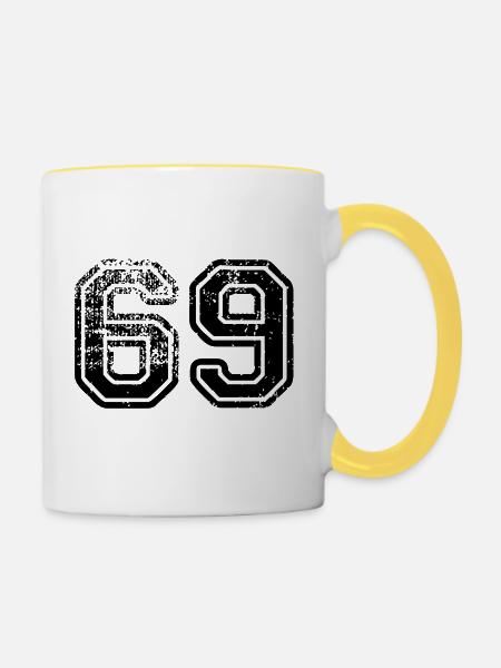 69 - Tasse zweifarbig - Weiß/Gelb