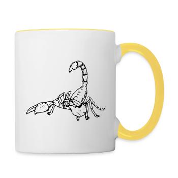 Scorpion - Tasse zweifarbig - Weiß/Gelb - Rechts