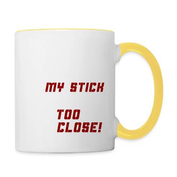 Keep Your Distance - Tasse zweifarbig - Weiß/Gelb - Rechts