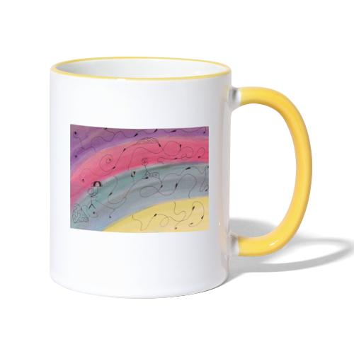 Abstrakte Kunst Motiv 4 - Tasse zweifarbig