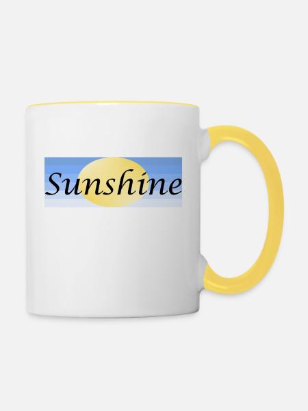 Sunshine - Tasse zweifarbig - Weiß/Gelb