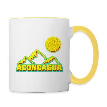 Aconcagua - Mug contrasté - blanc/jaune - Droite