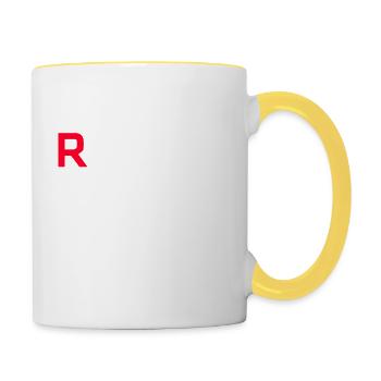 RDNA 2 One Gaming DNA custom design - Contrasting Mug - white/yellow - Right