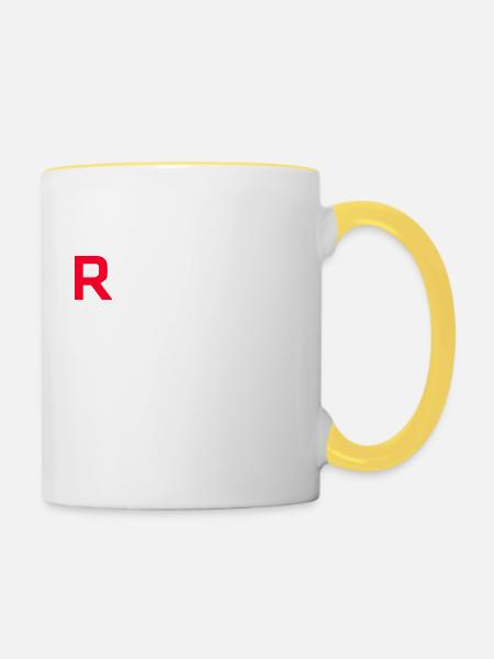 RDNA 2 One Gaming DNA benutzerdefiniertes Design - Tasse zweifarbig - Weiß/Gelb