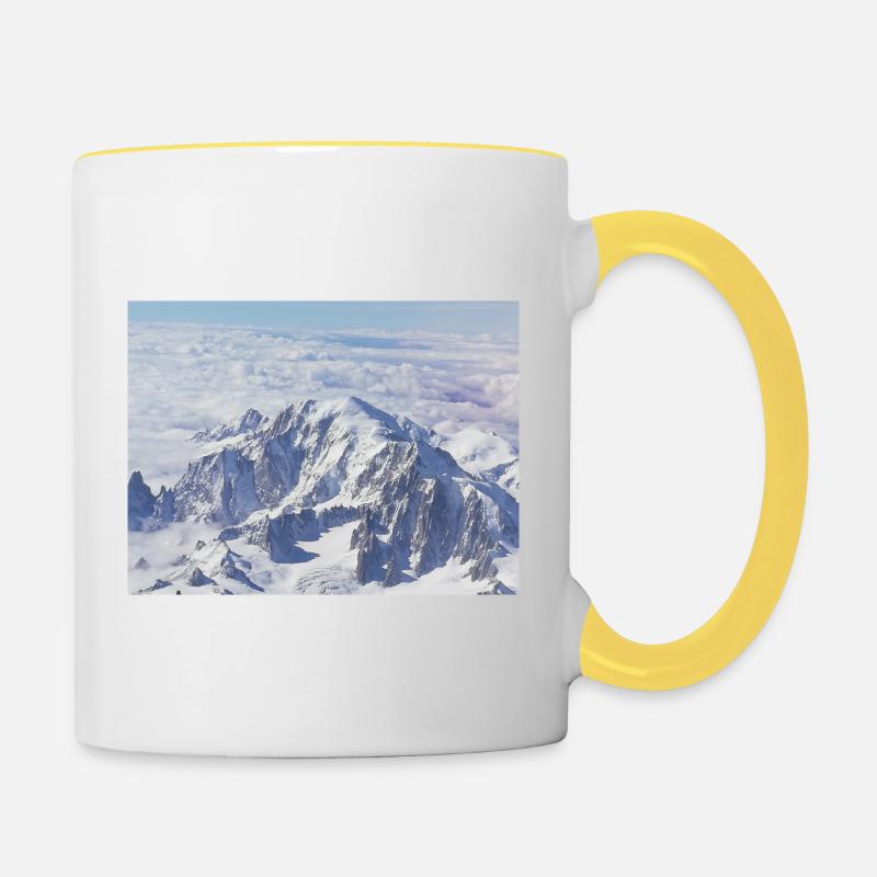 Mont Blanc - Contrasting Mug - white/yellow