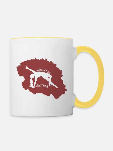 Release your wild Thing - Tasse zweifarbig - Weiß/Gelb