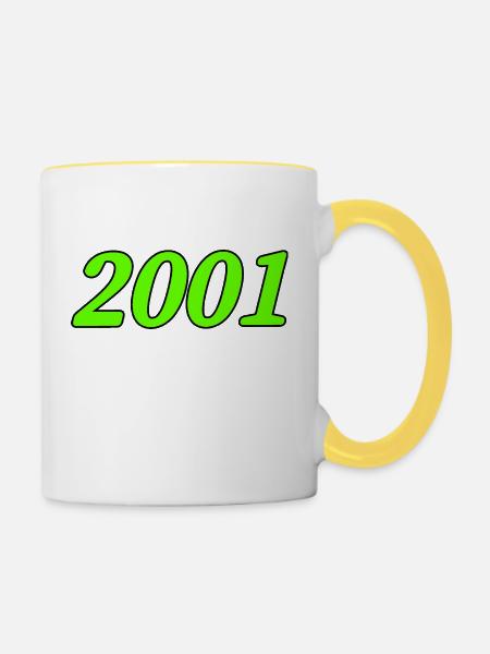 2001 - Tasse zweifarbig - Weiß/Gelb