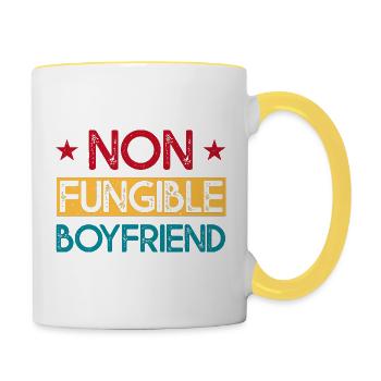 Non Fungible Boyfriend - Contrasting Mug - white/yellow - Right