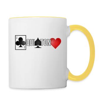 As De Trèfle qui pique - Mug contrasté - blanc/jaune - Droite