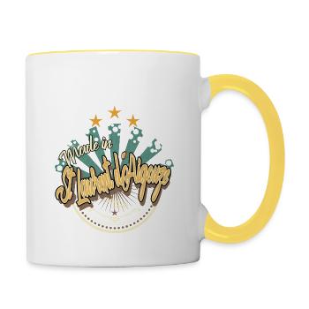 Made in Saint Laurent d Aigouze - Mug contrasté - blanc/jaune - Droite
