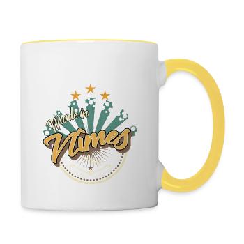 Made in Nîmes - Mug contrasté - blanc/jaune - Droite