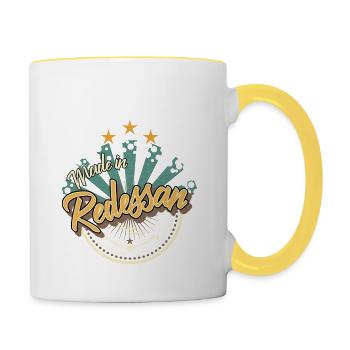 Made in Redessan - Mug contrasté - blanc/jaune - Droite