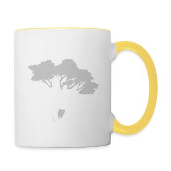 Safari Zoo Animaux Faune - Mug contrasté - blanc/jaune - Droite