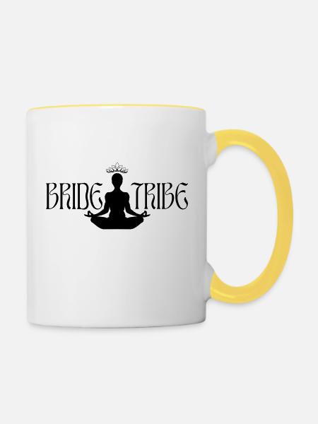 BRIDE TRIBE - Yoga - Tasse zweifarbig - Weiß/Gelb
