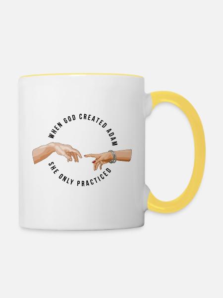 Adams Creation Feminist Edition - Tasse zweifarbig - Weiß/Gelb