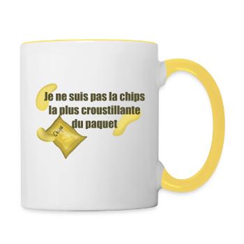 Chips - Mug contrasté - blanc/jaune - Droite