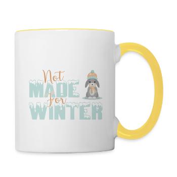 Not made for Winter - Contrasting Mug - white/yellow - Right
