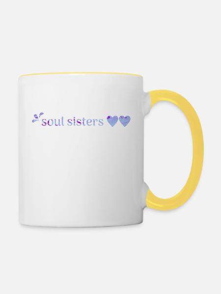soul sisters - Tasse zweifarbig - Weiß/Gelb