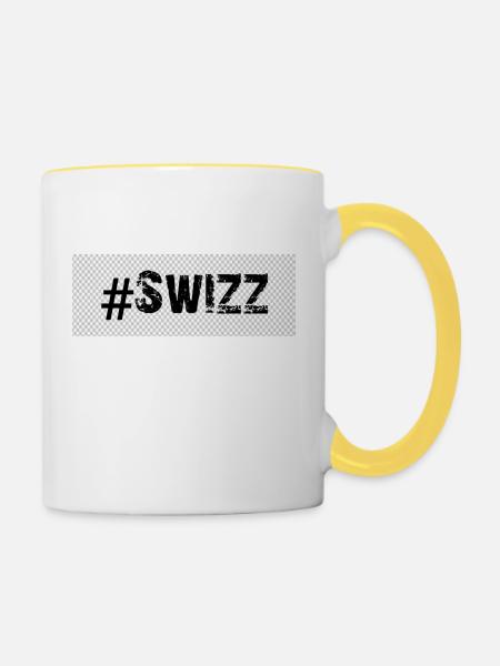 Swizz - Tasse zweifarbig - Weiß/Gelb