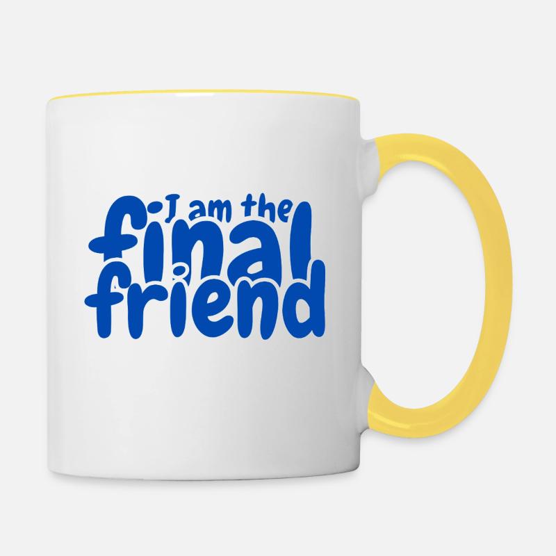 I am the final friend - Contrasting Mug - white/yellow
