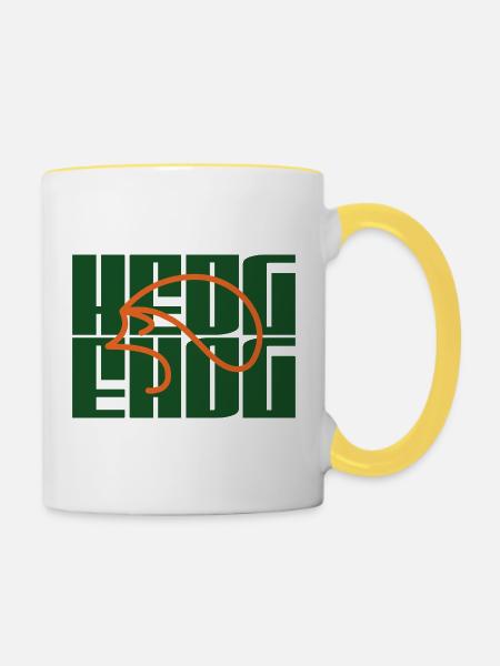 Merch mit dem Logo deines Lieblingsigels - Tasse zweifarbig - Weiß/Gelb