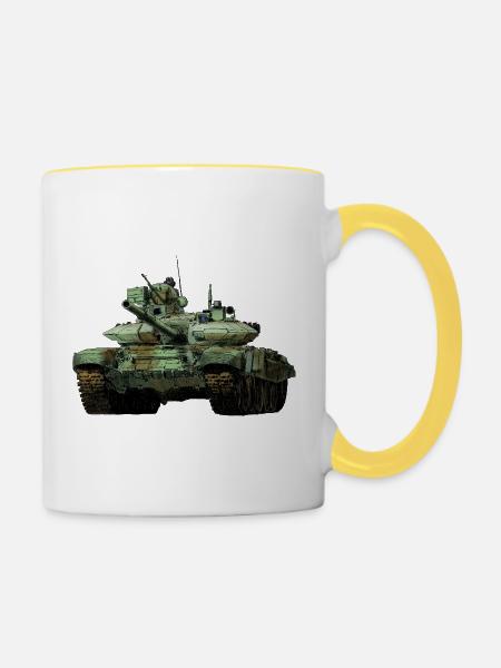 T-90 - Tasse zweifarbig - Weiß/Gelb