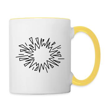 Bande dessinée Bang - Mug contrasté - blanc/jaune - Droite
