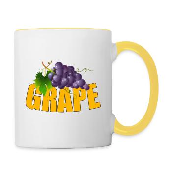 RAISIN - Mug contrasté - blanc/jaune - Droite