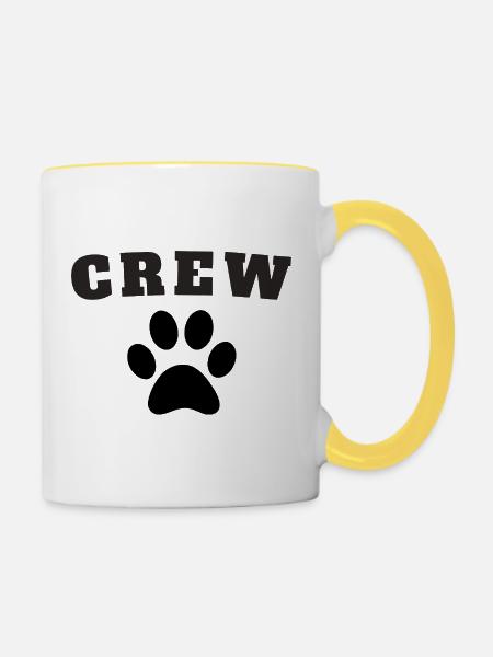 Crew Dog - Tasse zweifarbig - Weiß/Gelb