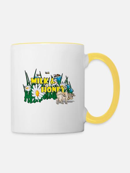 MILK & HONEY - Tasse zweifarbig - Weiß/Gelb