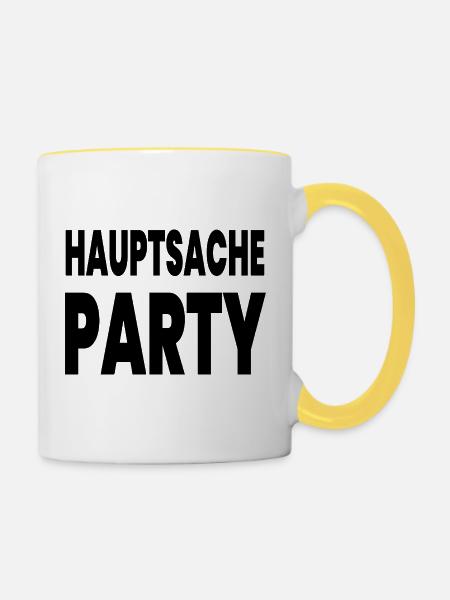 Party - Tasse zweifarbig - Weiß/Gelb