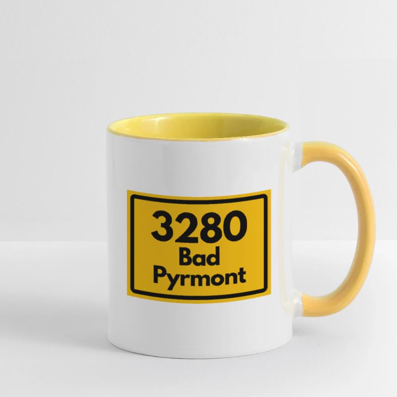 OLD POSTCODE POSTCODE RETRO 3280 BAD PYRMONT Contrasting Mug