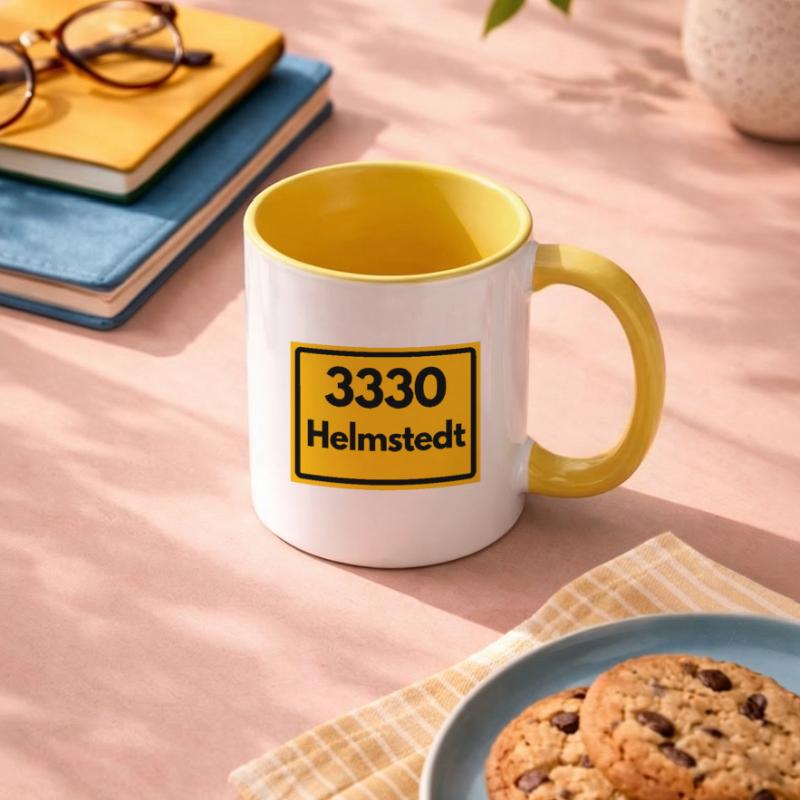 OLD POSTCODE ZIP CODE RETRO 3330 HELMSTEDT JULEUM! Contrasting Mug
