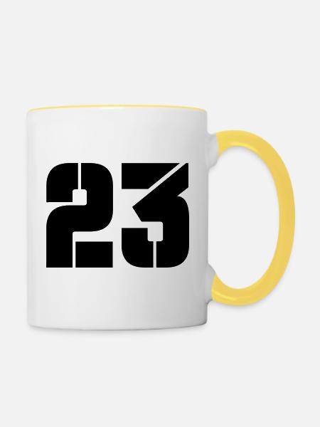 23 - Tasse zweifarbig - Weiß/Gelb
