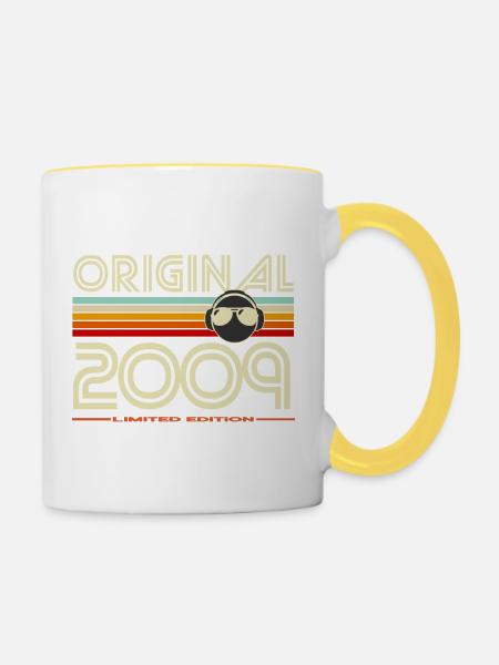 Originale Retro-Edition 2009 - Tasse zweifarbig - Weiß/Gelb